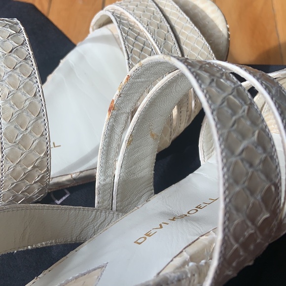 Devi Kroll Off White Python Sandals - Picture 8 of 8